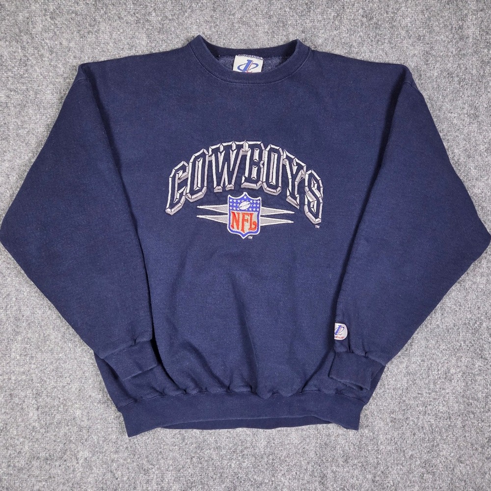 Vintage 90s Dallas Cowboys Sweatshirt Mens L Logo Athletic Navy Blue NFL USA